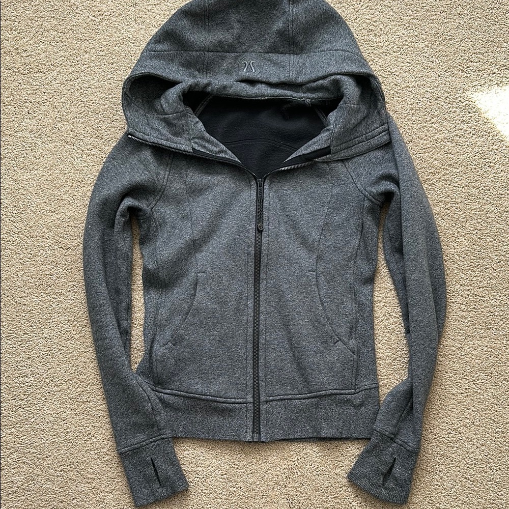 Lululemon Gray Full Zip Scuba Hoodie